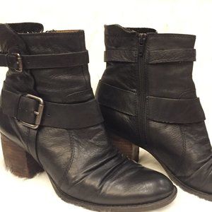 Naya Leather Heeled Ankle Boots